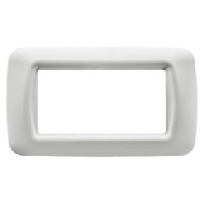 TOP SYSTEM PLATE - IN TECHNOPOLYMER GLOSS FINISHING - 4 GANG - CLOUD WHITE - SYSTEM