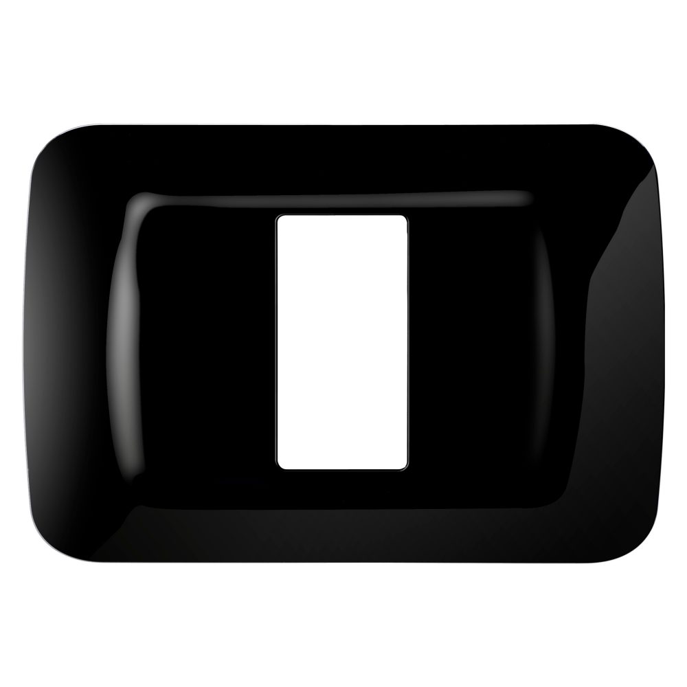  top system plate - in technopolymer gloss finishing - 1 gang - toner black - system