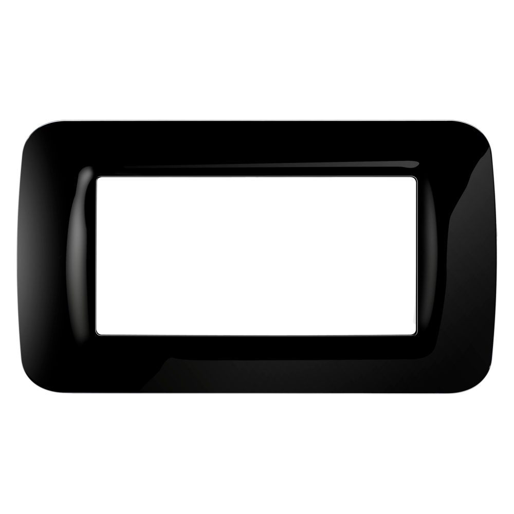  top system plate - in technopolymer gloss finishing - 4 gang - toner black - system