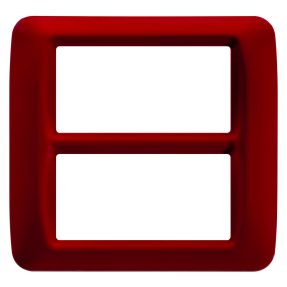 placca top system - in tecnopolimero finitura lucida - 8 posti (4+4 sovrapposti) - amaranto classico - system