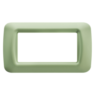 TOP SYSTEM PLATE - IN TECHNOPOLYMER GLOSS FINISHING - 4 GANG - VENETIAN GREEN - SYSTEM