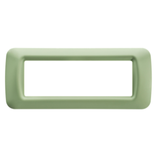 TOP SYSTEM PLATE - IN TECHNOPOLYMER GLOSS FINISHING - 6 GANG - VENETIAN GREEN - SYSTEM