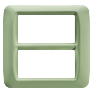 TOP SYSTEM PLATE - IN TECHNOPOLYMER GLOSS FINISHING - 8 GANG (4+4 OVERLAPPING) - VENETIAN GREEN - SYSTEM