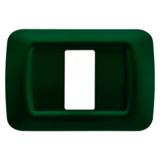 TOP SYSTEM PLATE - IN TECHNOPOLYMER GLOSS FINISHING - 1 GANG - RACING GREEN - SYSTEM