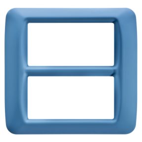 placca top system - in tecnopolimero finitura lucida - 8 posti (4+4 sovrapposti) - azzurro cielo - system