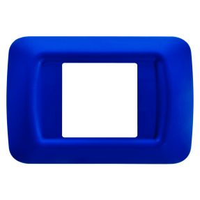 placca top system - in tecnopolimero finitura lucida - 2 posti - blu jazz - system