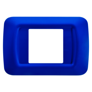 TOP SYSTEM PLATE - IN TECHNOPOLYMER GLOSS FINISHING - 2 GANG - JAZZ BLUE - SYSTEM