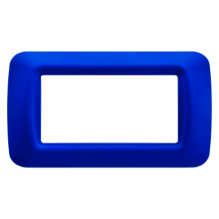 TOP SYSTEM PLATE - IN TECHNOPOLYMER GLOSS FINISHING - 4 GANG - JAZZ BLUE - SYSTEM