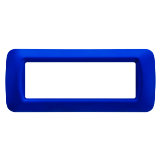 TOP SYSTEM PLATE - IN TECHNOPOLYMER GLOSS FINISHING - 6 GANG - JAZZ BLUE - SYSTEM