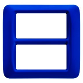 placca top system - in tecnopolimero finitura lucida - 8 posti (4+4 sovrapposti) - blu jazz - system