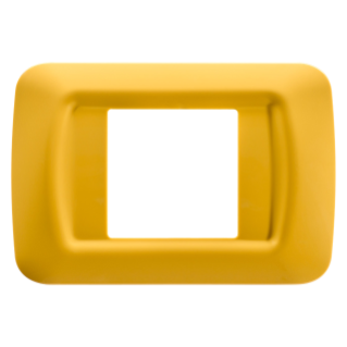 TOP SYSTEM PLATE - IN TECHNOPOLYMER GLOSS FINISHING - 2 GANG - CORN YELLOW - SYSTEM