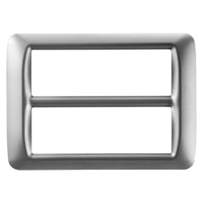 placca top system - in tecnopolimero finitura lucida - 12 posti (6+6 sovrapposti) - titanio metallizzato - system