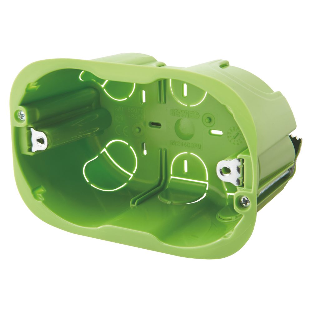  green wall - high capacity rectangular box - 3 gang - dimensions 110x73x50 - halogen free