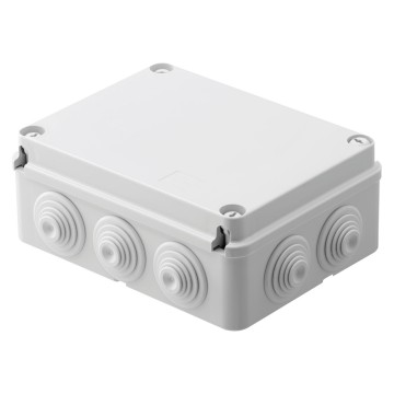 Caixas de derivação com tampa baixa de parafusos - IP55 - Cinza RAL 7035