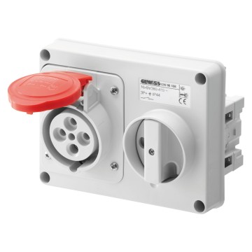 Tomadas horizontais com interruptor de bloqueio - 50/60 Hz Tomadas horizontais com interruptor de bloqueio - 50/60 Hz