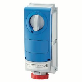PRESA FISSA INTERBLOCCATA VERTICALE - SENZA FONDO - SENZA BASE PORTAFUSIBILI - IMPIEGHI GRAVOSI - 3P+T 16A 380 - 415V - 50/60HZ 6H - IP66