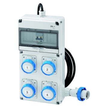 Quadro estanque com alimentação através de cabo e ficha - IP65