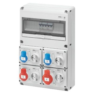  Q-DIN 14 DBO - 4 IB HORIZONTAL SBF - IP44