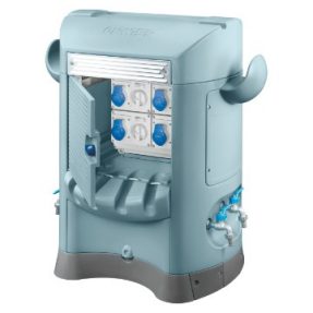 QMC125B - CABLATO - MONOFACCIALE - 4 PRESE 2P+T 16A - IP44 - AZZURRO