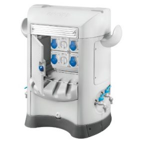 QMC125B - CABLATO - MONOFACCIALE - 2 PRESE 2P+T 16A + 2 PRESE 3P+N+T 16A - IP44 - BIANCO