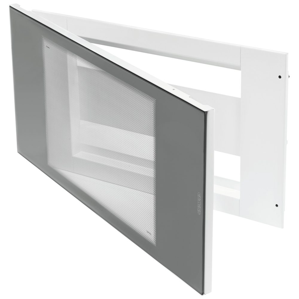  domo center - envolvente - 40 módulos - puerta de cristal transparente fumé - blanco ral 9003