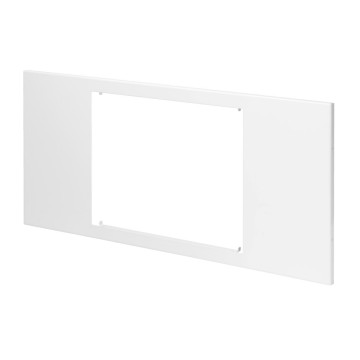 Panel metálico con acabado estético para instalación de dispositivos domóticos, y anti intrusión - en color blanco RAL 9003