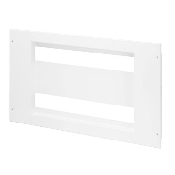 Underdoor panel with windows in white metal RAL 9003