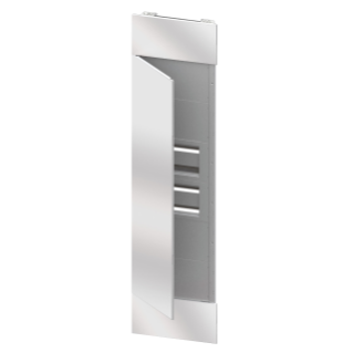 DOMO CENTER - KIT FRONTAL - PUERTA EN ACABADO ESPEJO - 2 PANEL TRUQUELADOS 40 MODULI - H.2700 - METÁLLICOS -  BLANCO RAL 9003