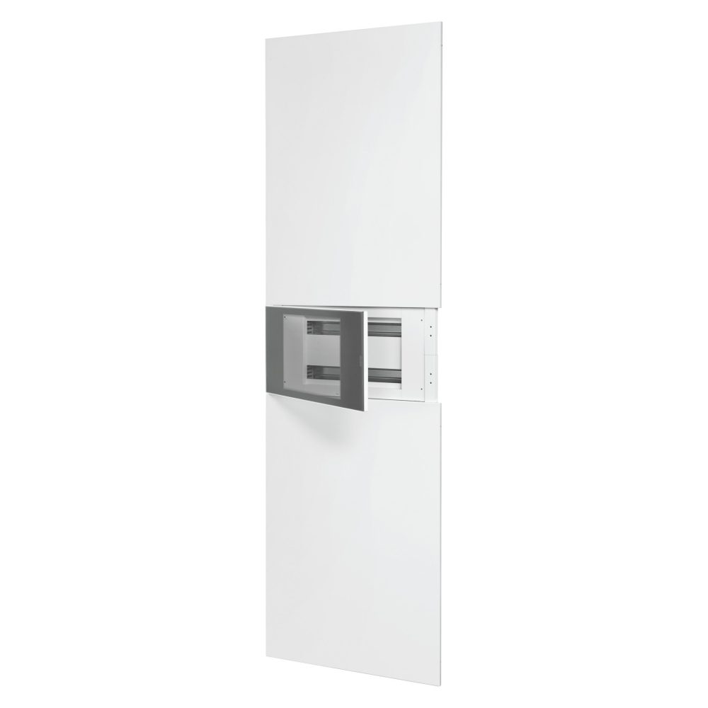  domo center - kit frontale - senza porta - 1 centralino 40 moduli - h.2400 - metallo - bianco ral 9003