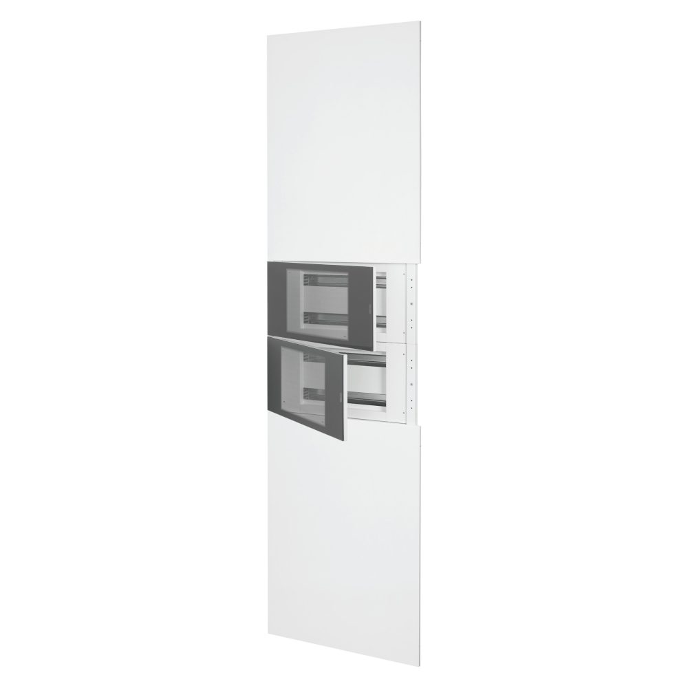  domo center - kit frontal - sans porte - 2 coffrets 40 modules - h.2700 - métal - blanc ral 9003