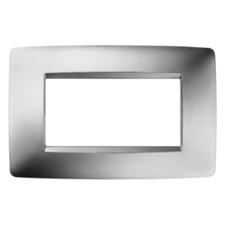 PLACA ONE - EN TECNOPOLÍMERO METALIZADO - 4 MÓDULOS - CROMO - CHORUS