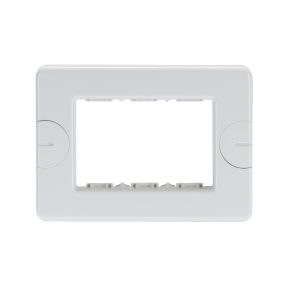compact-abdeckrahmen - einbaurahmen - 3 einsätze - wolkenweiss - system