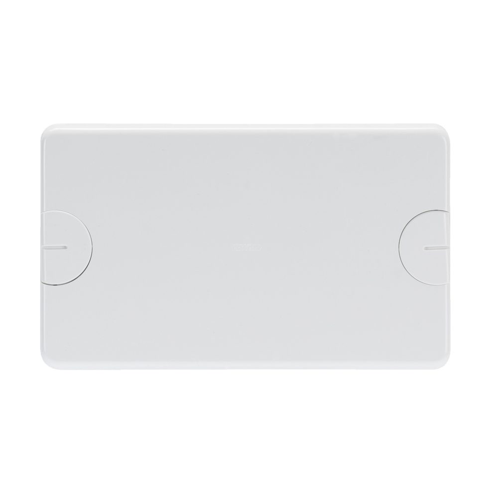  blank plate for rettangolari flush-mounting boxes - 6 gang (3+3 overlapping) - with screw - toner black