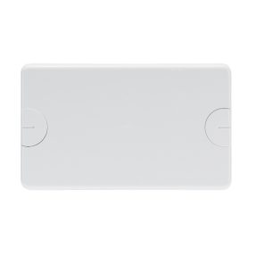 placca cieca per scatole rettangolari da incasso - 6 posti (3+3 sovrapposti) - a vite - bianco nuvola