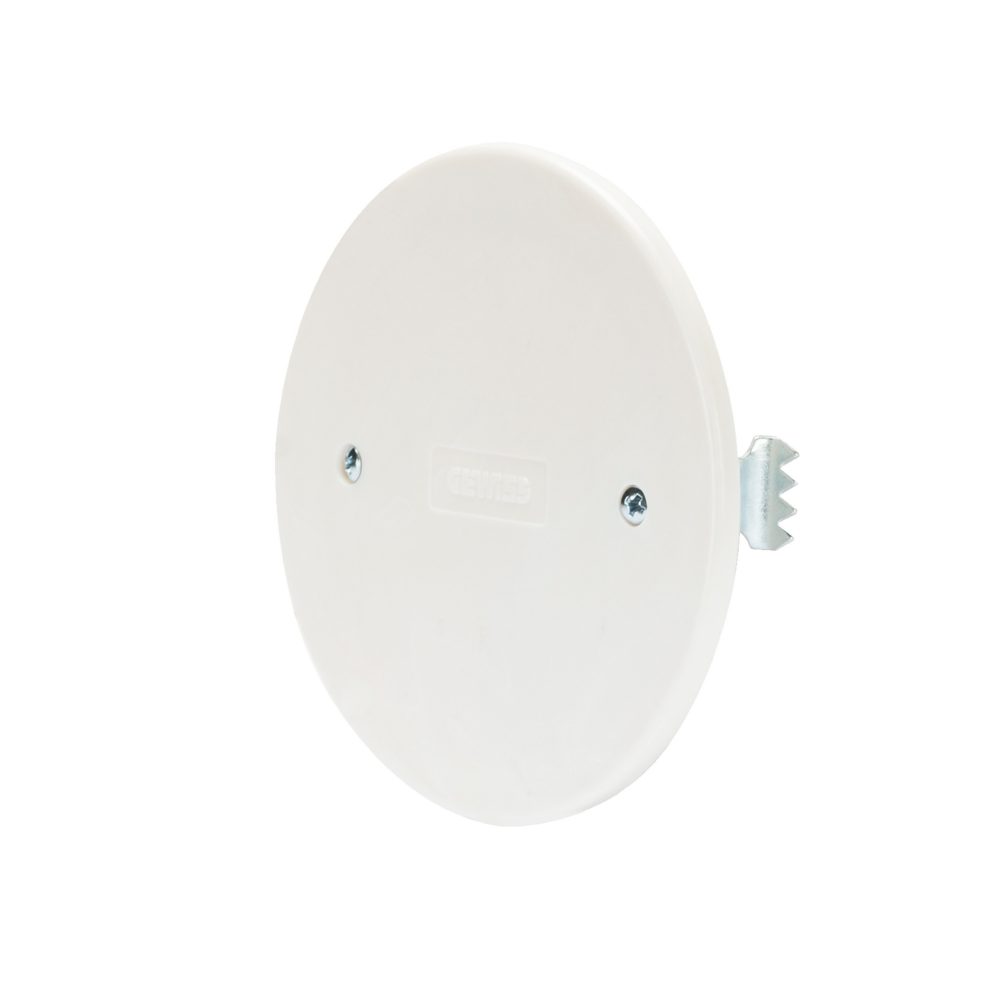  round flush mounting box lid - ø 85mm - white - with expansion