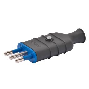 portable plug - straight - italian standard - 2p+e 10a 250v ac - type s11 - slate