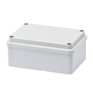 JUNCTION BOX WITH PLAIN SCREWED LID - IP56 - INTERNAL DIMENSIONS 120X80X50 - SMOOTH WALLS - GREY RAL 7035