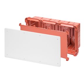 cassetta di derivazione e connessione affiancabile per montanti - dimensioni 520x260x121 - coperchio basso piombabile - bianco ral9016