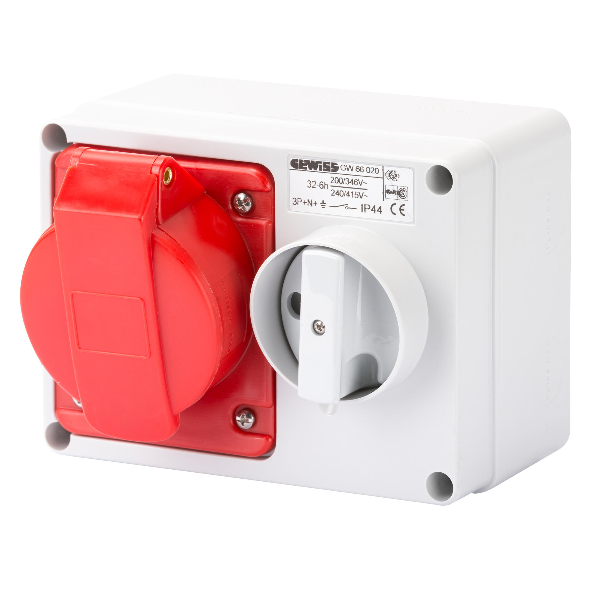 GEWISS Outlet With Lock - Rectangular - 32 A