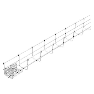 Wire mesh trunking with pre-mounted couplers - 3 metres - Height 60