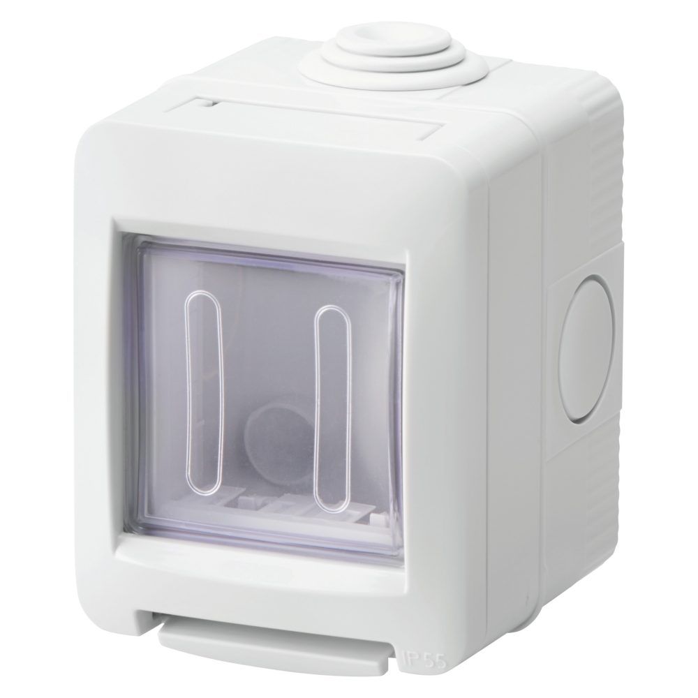  zelfdragende lege container - waterdicht ip55 2 gang - grijs - chorusmart