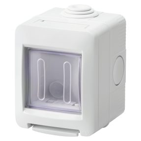 contenitore autoportante vuoto - stagno ip55 2 posti - grigio ral 7035 - chorusmart