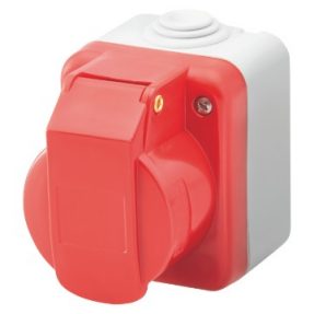 PRESA INDUSTRIALE DA PARETE A NORMA IEC 309 - 3P+T - 400V - IP44 - GRIGIO RAL 7035