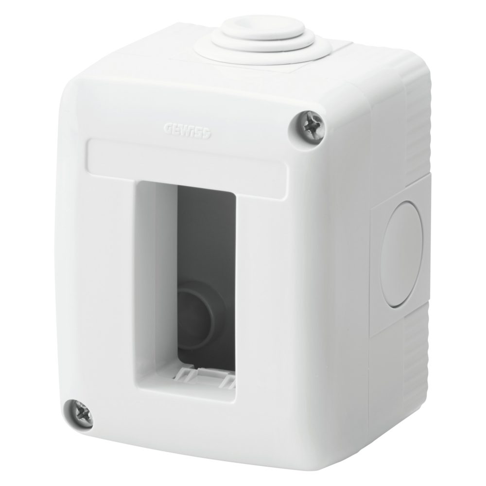  protected enclosure for system devices - 1 gang - ral 7035 grey - ip40