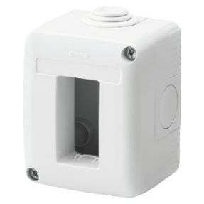 PROTECTED ENCLOSURE FOR SYSTEM DEVICES - 1 GANG - RAL 7035 GREY - IP40