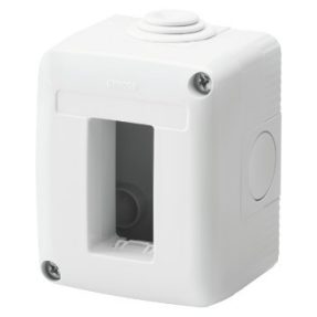 CONTENEDOR PARA APARATOS SYSTEM - PROTEGIDO - 1 MÓDULO - GRIS RAL 7035 - IP40