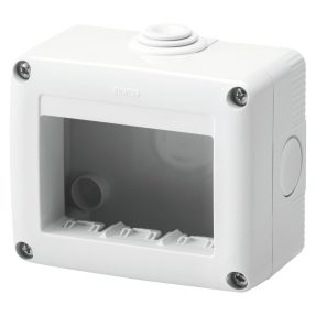 protected enclosure for system devices - 3 gang - ral 7035 grey - ip40