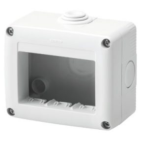 PROTECTED ENCLOSURE FOR SYSTEM DEVICES - 3 GANG - RAL 7035 GREY - IP40