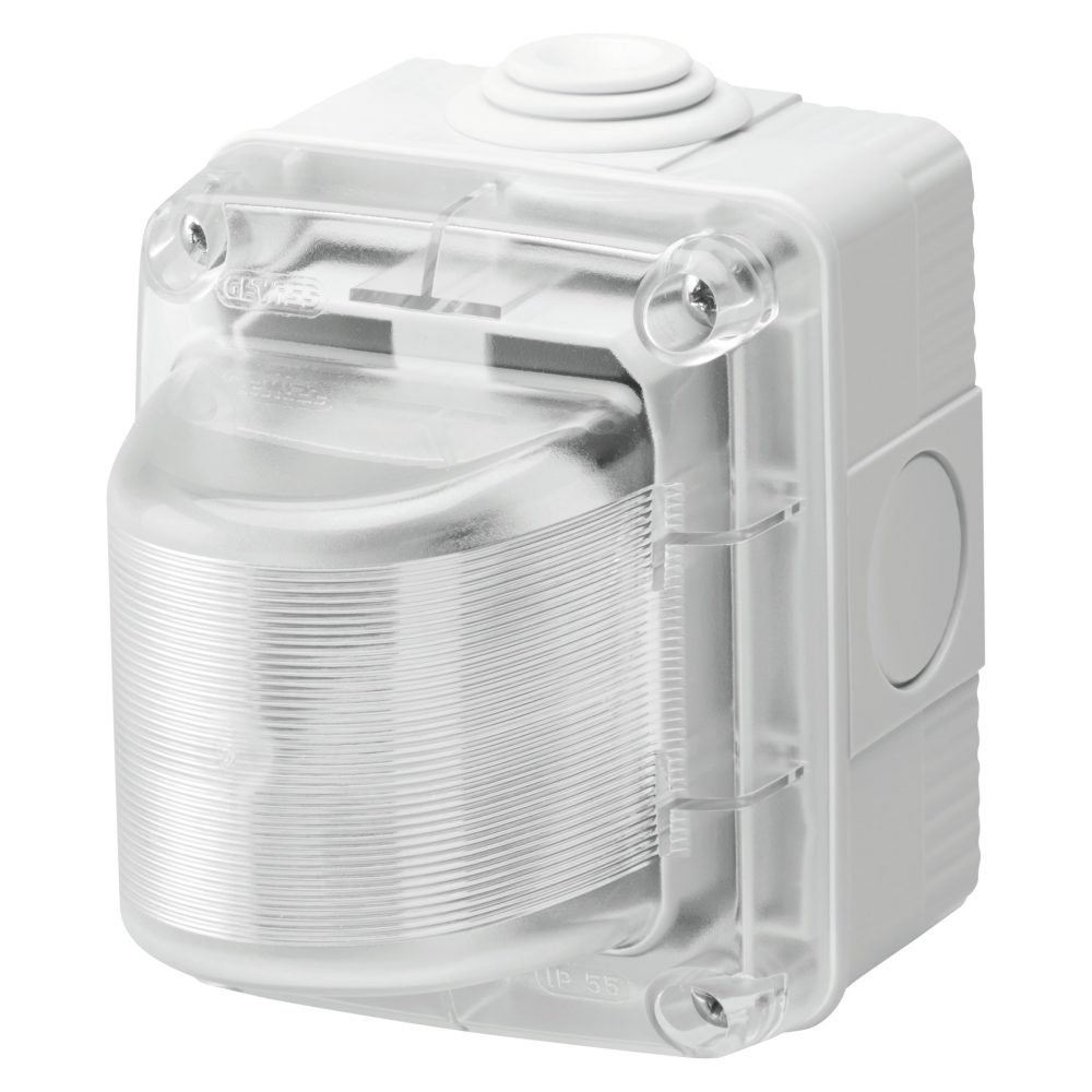  indicator lamps - 15w - 230v - transparent diffusor - ip55 - grey ral 7035
