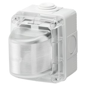 LĂMPI INDICATOARE - 15W - 230V - DIFUZOR TRANSPARENT - IP55 - GRI RAL 7035